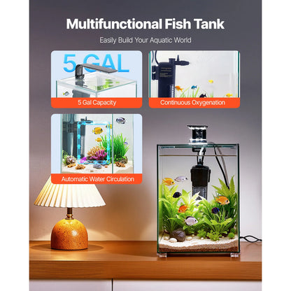 2 or 5 US Gal. Aquarium Kits With Accessories