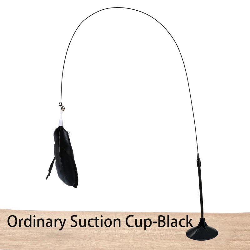 Watch the antics your cat exhibits with this feather toy!  Strong suction cup allows hands free play.