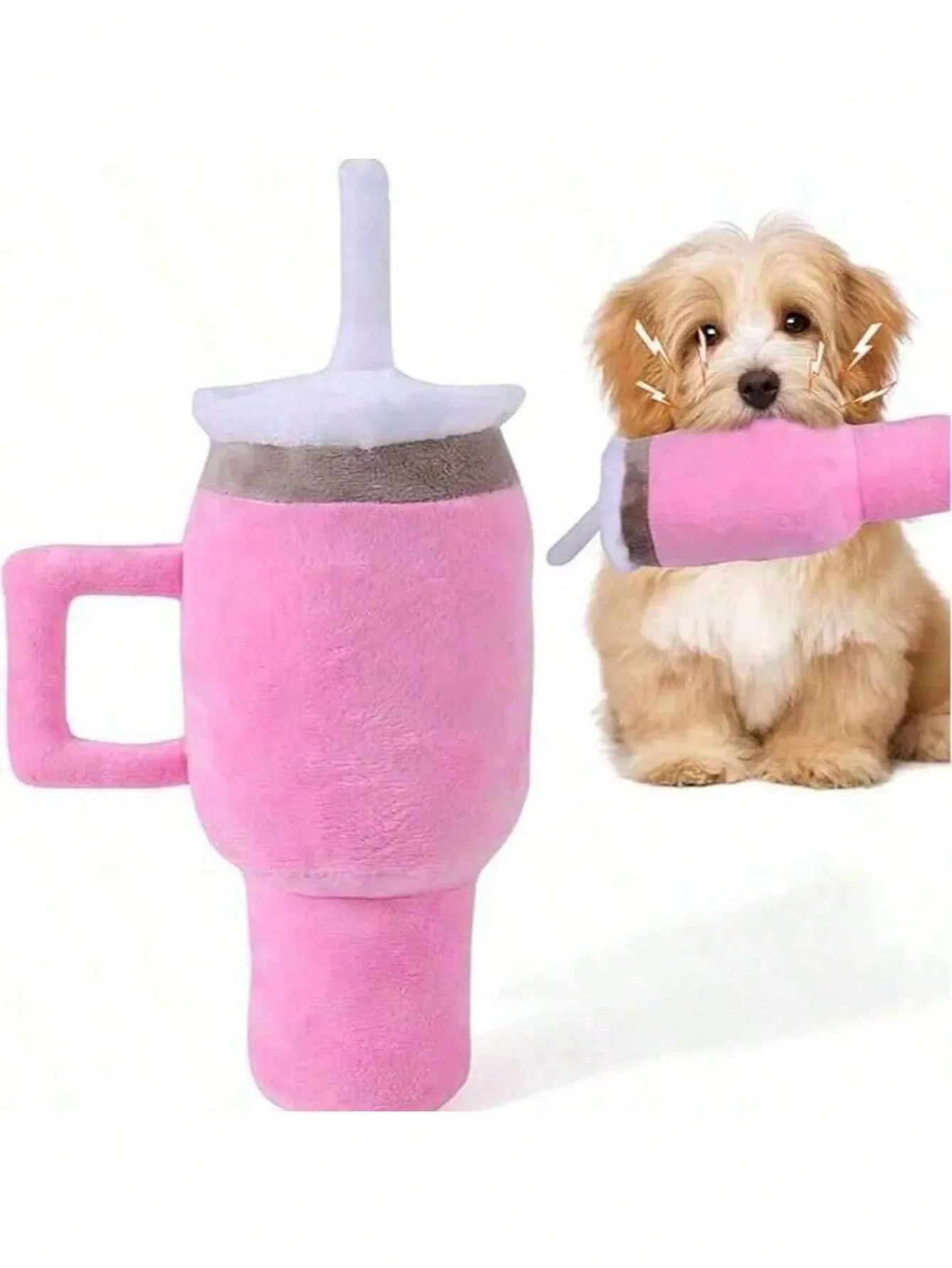 Tumbler Shaped Plush Dog Toy