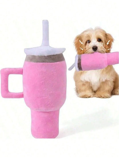Tumbler Shaped Plush Dog Toy