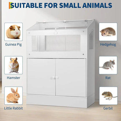 Large Pet Habitat For Hamster, Guinea Pig, Rat, Hedgehog, Gerbil, or Small Rabbit.