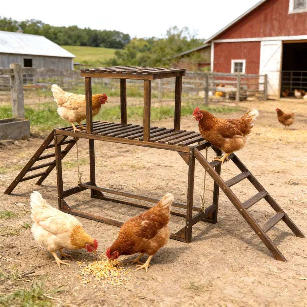 Chicken Roosting Bar With Ladder