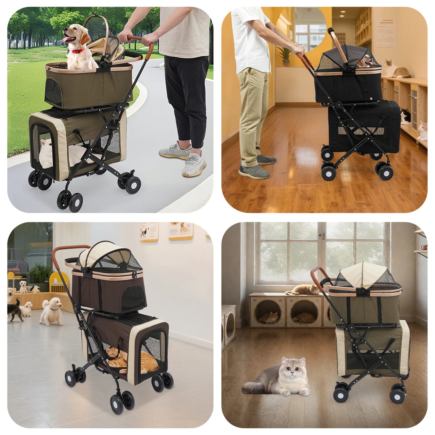 3-in-1 Multifunctional Pet Stroller