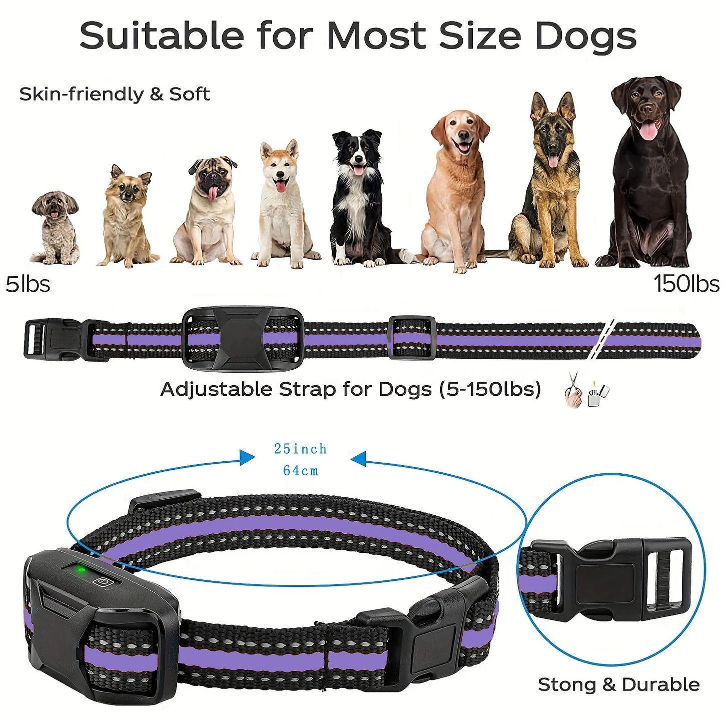 3300Ft Remote Control Electric Dog Training Collar