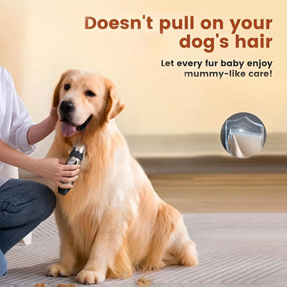 This rechargeable low-noise cordless electric pet hair trimmer is a must for families owned by a dog or cat.  Suitable for all sizes of pet and all lengths of hair.  Get yours today and save on groomers' bills.