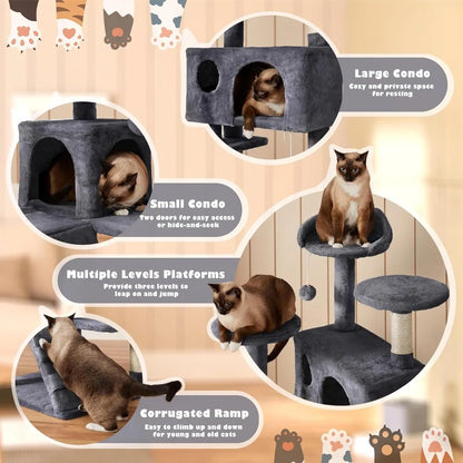 Multi-Level Cat Tower for Indoor Cats
