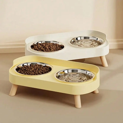 Elevated Double Bowl for Water and Food