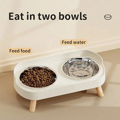 Elevated Double Bowl for Water and Food