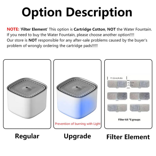 3L Electric Filtering Water Fountain for Pets