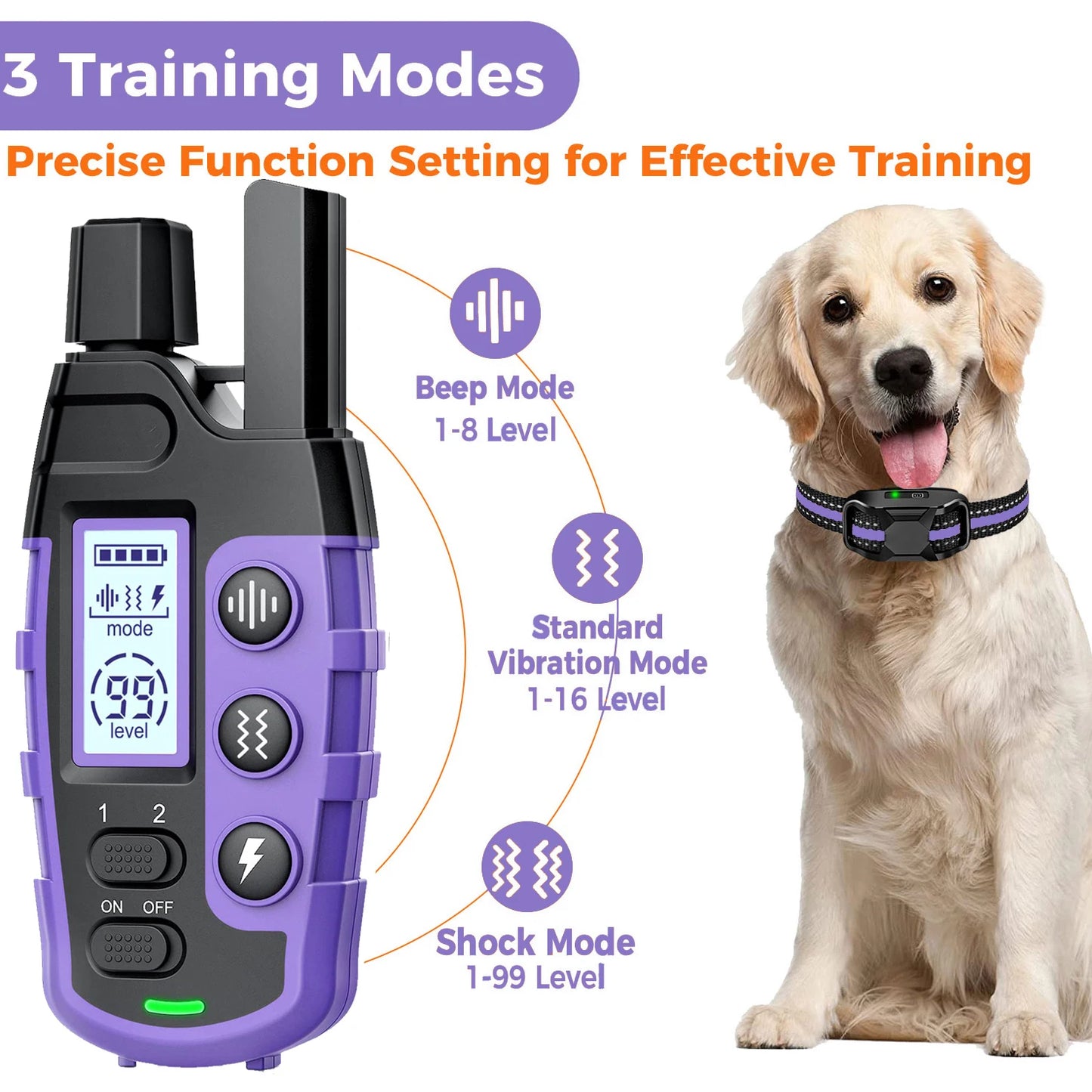 3300Ft Remote Control Electric Dog Training Collar