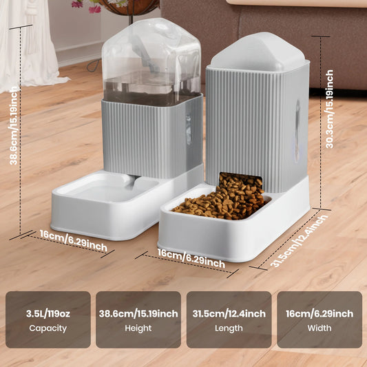 Gravity fed Pet Food /Water Dispensers