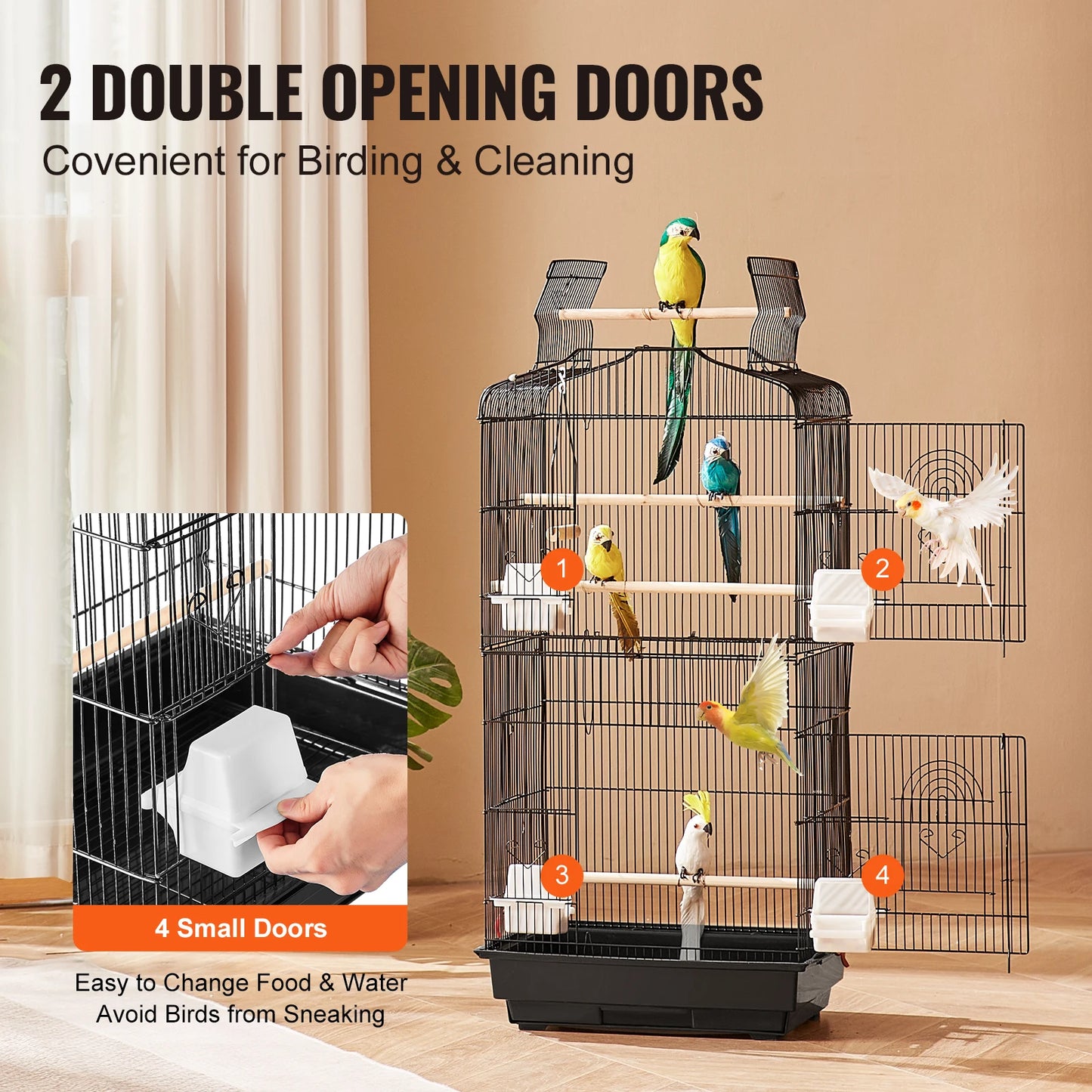 Hanging flight birdcage