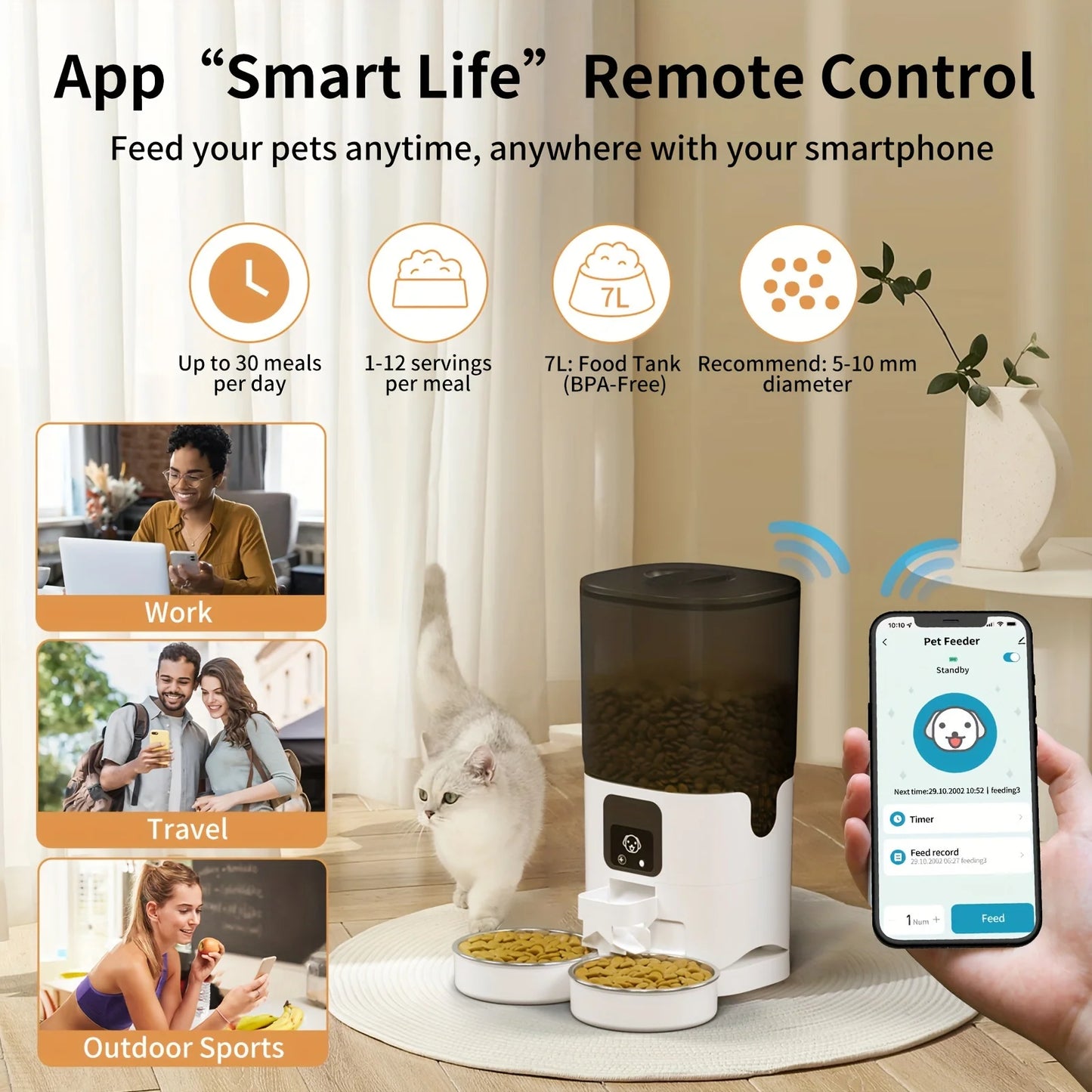 PAPIFEED Double Bowl Smart Automatic Feeder
