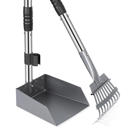 I know this has to be your and my favorite type of exercise!  Wielding the ever popular dog Pooper Scooper.  This little doozy comes with both a pick up tray and a rake.  Talk about the best of the best!