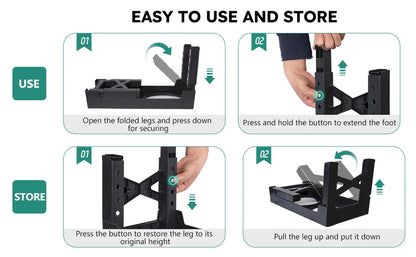 Pet Food & Water Bowls with Foldable Stand