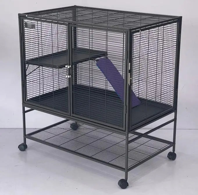 64-Inch Rolling Metal  Cage  4/3/1 Tier Small Animal Cage