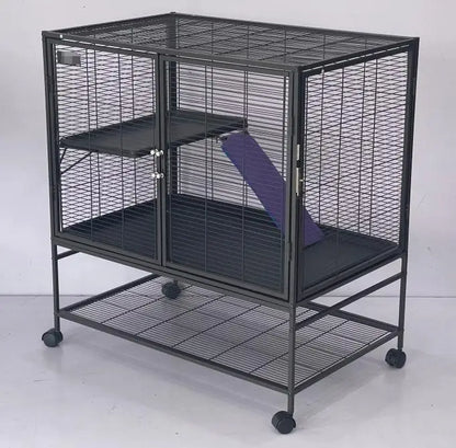 64-Inch Rolling Metal  Cage  4/3/1 Tier Small Animal Cage
