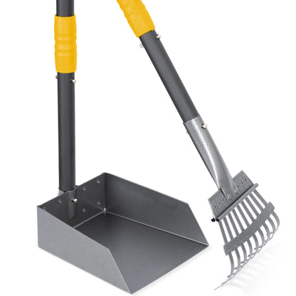 I know this has to be your and my favorite type of exercise!  Wielding the ever popular dog Pooper Scooper.  This little doozy comes with both a pick up tray and a rake.  Talk about the best of the best!