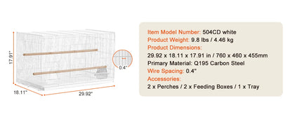Bird and Small Animal Cages  suitable for in-cage flight.