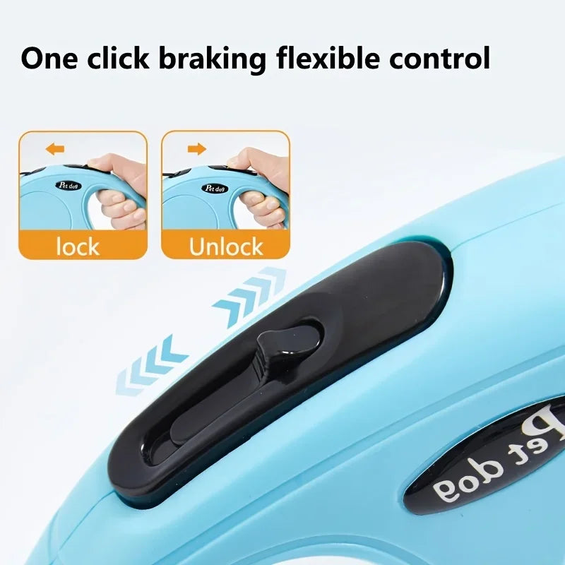 Durable Retractable Dog Walking Leash, 3 Meters in Length