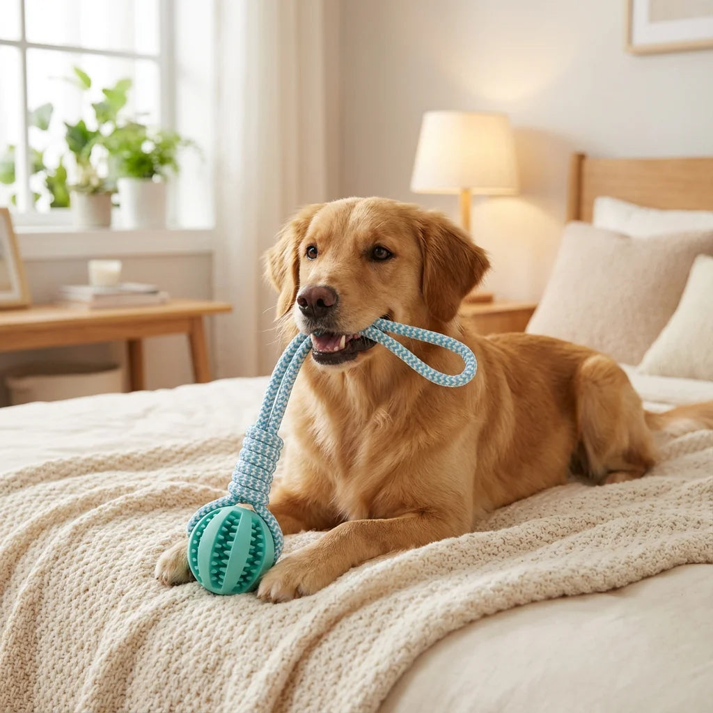 Dog Chew Ball On a Rope