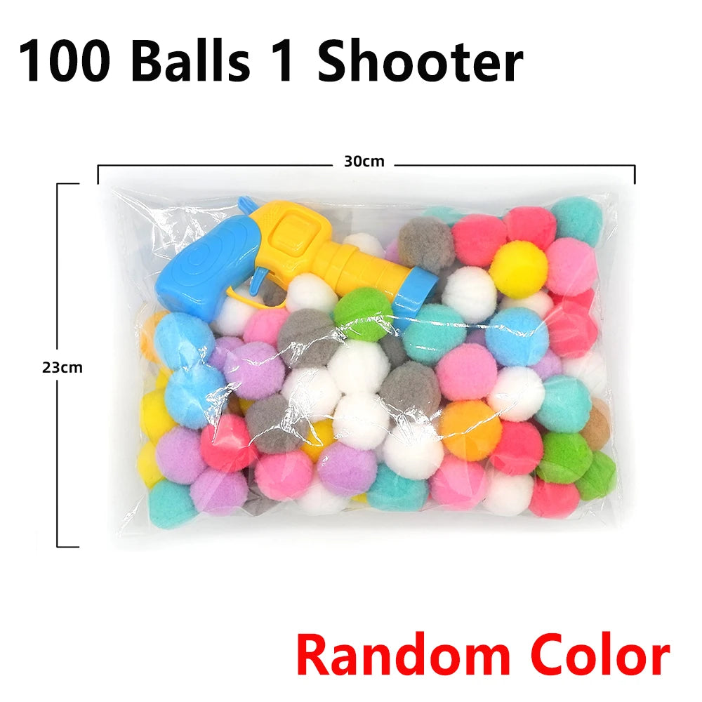 Plush Ball-Shooting Gun for Cats