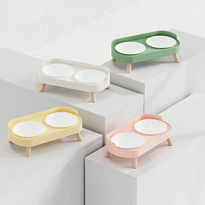 Elevated Double Bowl for Water and Food