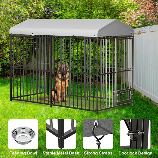 Heavy Duty Galvanized Metal Dog Kennel