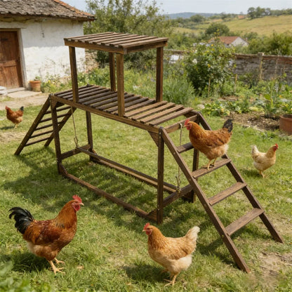 Chicken Roosting Bar With Ladder