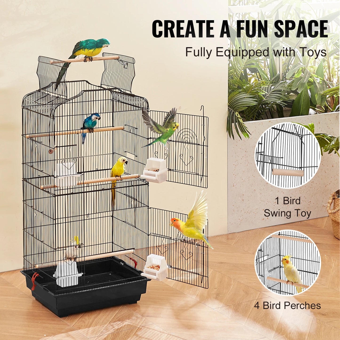 Hanging flight birdcage