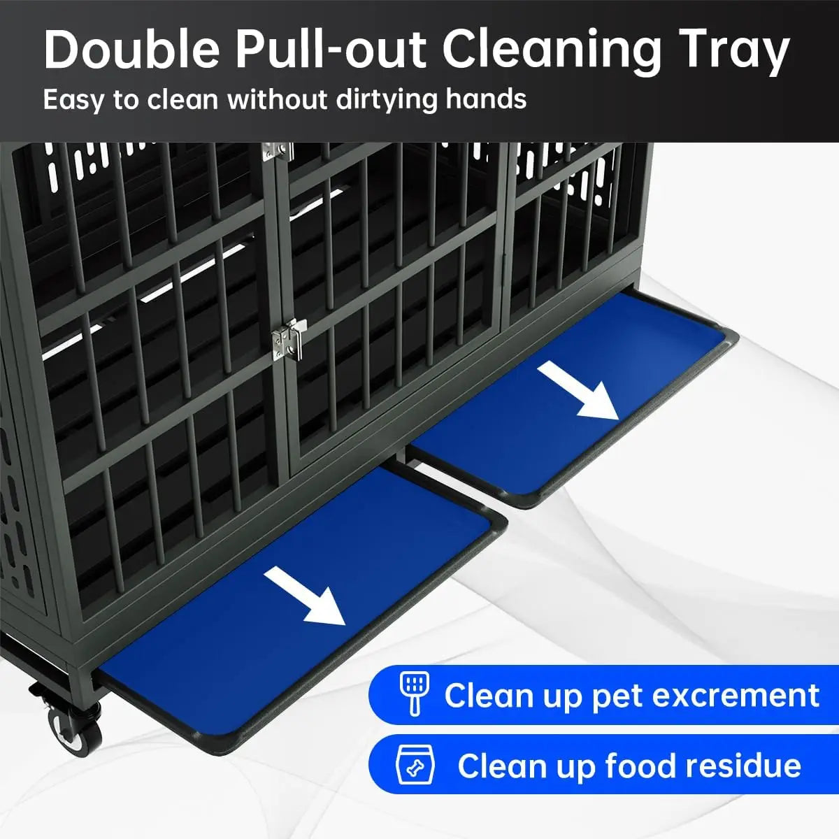 Extra-Large Wheeled Metal Dog Crate