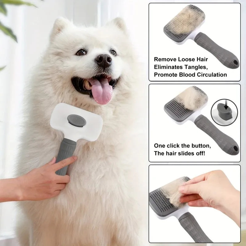 Your pet will sigh in ecstasy as you use this massaging and grooming brush on their skin.