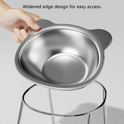 Stainless Steel Elevated/Tilted Pet Bowl