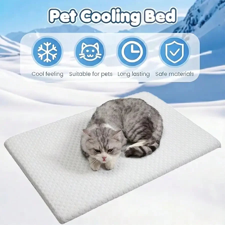 When those dog days of summer hit, your pets are as miserable as you a e.  They can't sweat so they need a little extra help.  This cooling mat is just the ticket whether your pet is canine or feline.  Granny says they all de