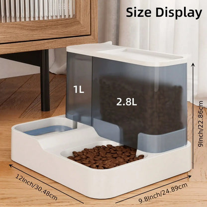 Automatic Pet Food And Water Dispenser Set