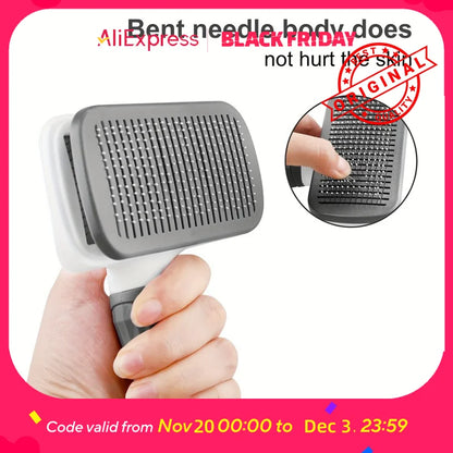 One-Button Pet Deshedding Brush
