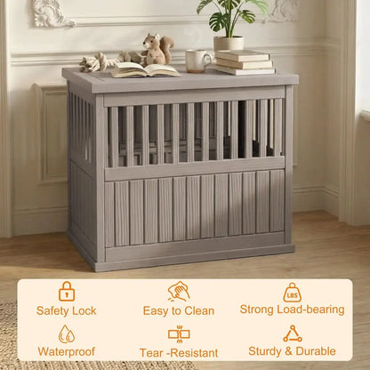Your Small to medium dog will think they're in their own hidey-hole made just for them!  Set up next to your bed at night it'll be such a delight for them to be kenneled close by you.