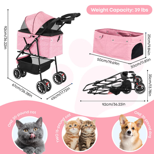 Stroller for Small Dogs and Cats