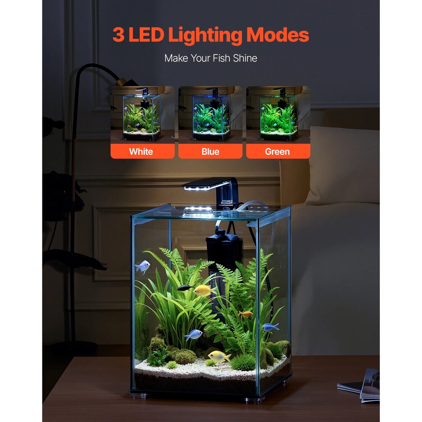 2 or 5 US Gal. Aquarium Kits With Accessories
