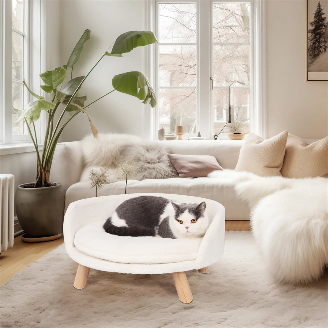 Luxuriously soft, warm, and plush nesting bed for small dogs or cats.  The removable waterproof cushion is washable for those oopsy inevitable episodes.
