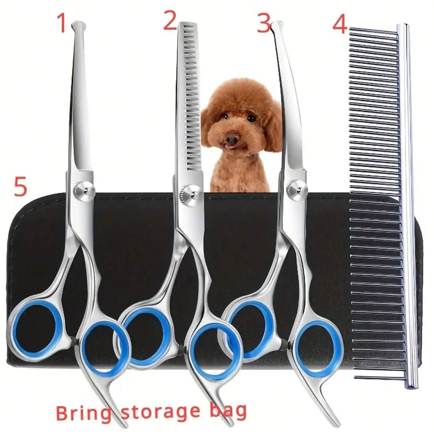 5-piece Professional Pet Scissors Set