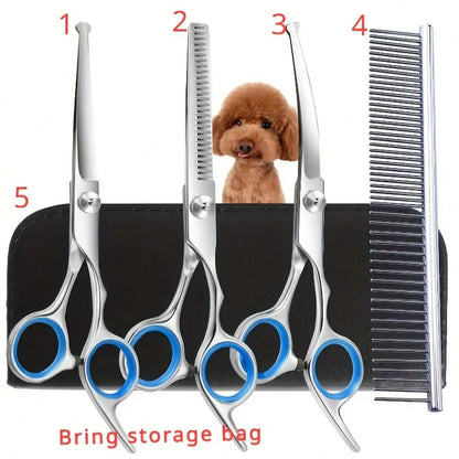 5-piece Professional Pet Scissors Set