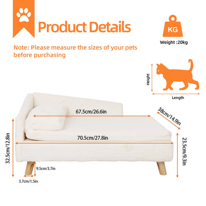 Won't your cat or dog look adorable on this small pet sofa bed?